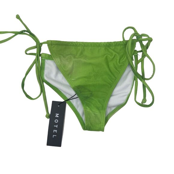 Motel Leyna Bikini Bottom Watercolor Green NWT Womens XS - Picture 2 of 7